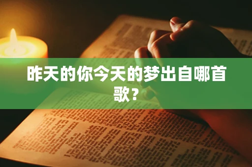 昨天的你今天的梦出自哪首歌？