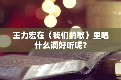 王力宏在〈我们的歌〉里唱什么调好听呢？