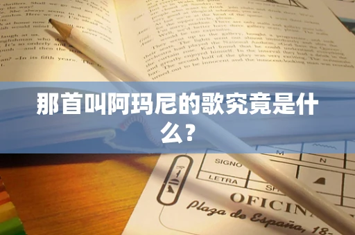 那首叫阿玛尼的歌究竟是什么？