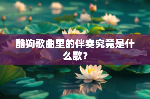 酷狗歌曲里的伴奏究竟是什么歌？