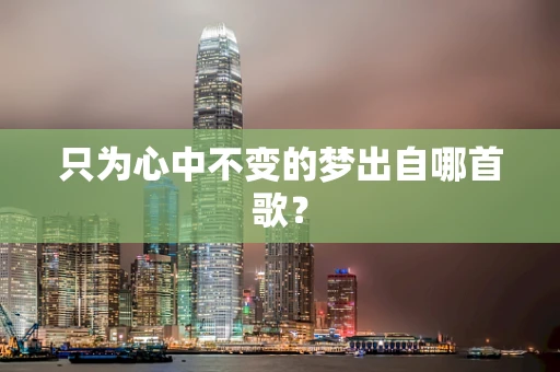 只为心中不变的梦出自哪首歌？