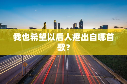 我也希望以后人疼出自哪首歌？