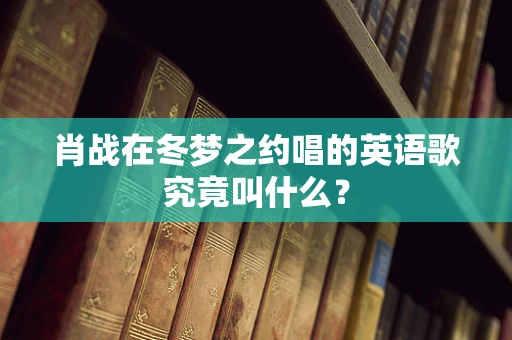 肖战在冬梦之约唱的英语歌究竟叫什么？