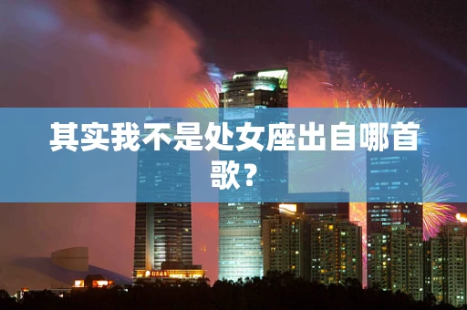 其实我不是处女座出自哪首歌？