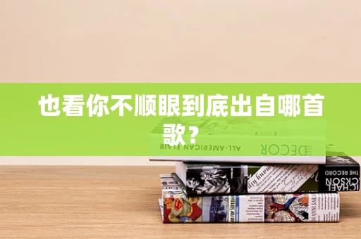也看你不顺眼到底出自哪首歌？