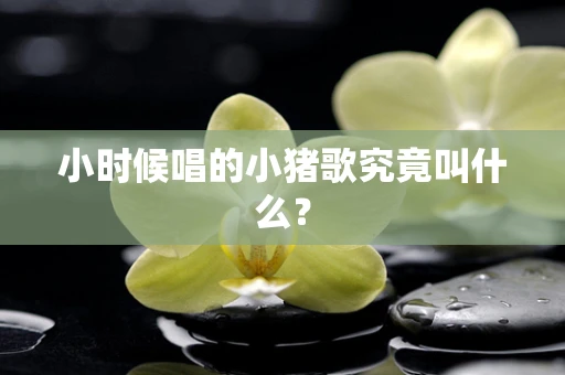 小时候唱的小猪歌究竟叫什么？