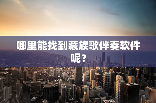 哪里能找到藏族歌伴奏软件呢？