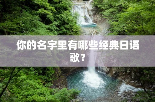 你的名字里有哪些经典日语歌？