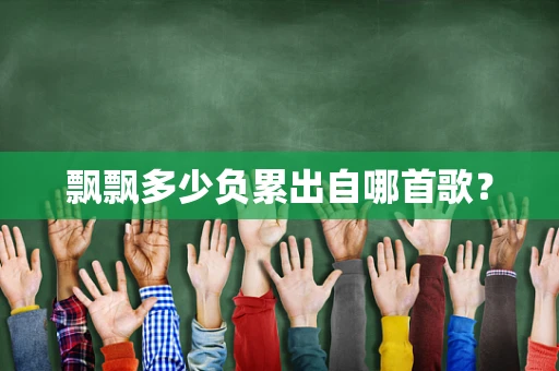 飘飘多少负累出自哪首歌？