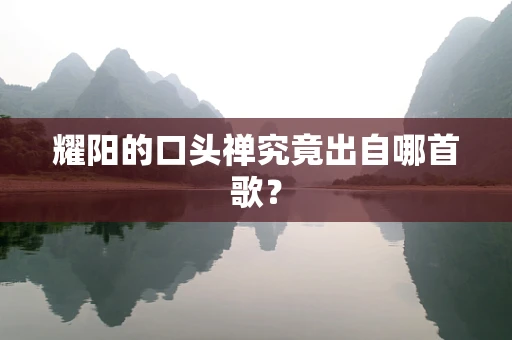 耀阳的口头禅究竟出自哪首歌？
