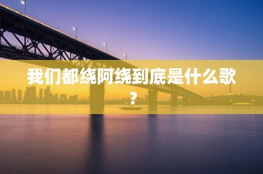 我们都绕阿绕到底是什么歌？