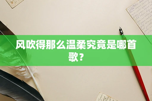 风吹得那么温柔究竟是哪首歌？