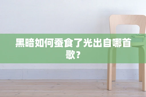 黑暗如何蚕食了光出自哪首歌？