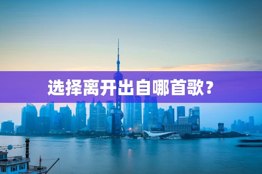 选择离开出自哪首歌？