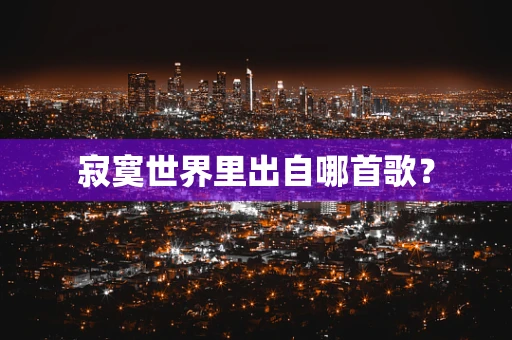 寂寞世界里出自哪首歌？