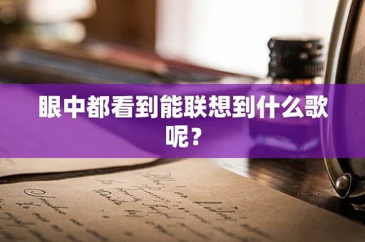 眼中都看到能联想到什么歌呢？