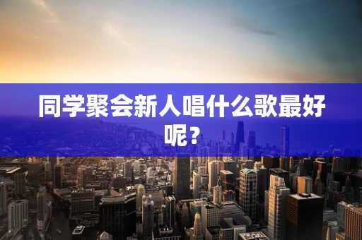 同学聚会新人唱什么歌最好呢？