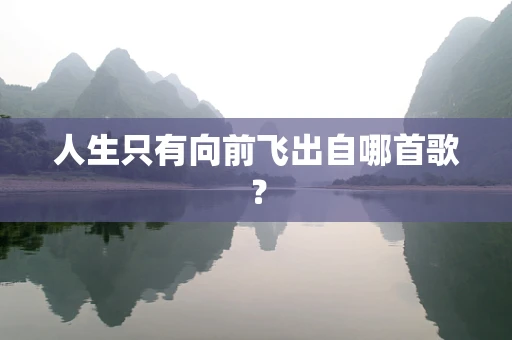 人生只有向前飞出自哪首歌？