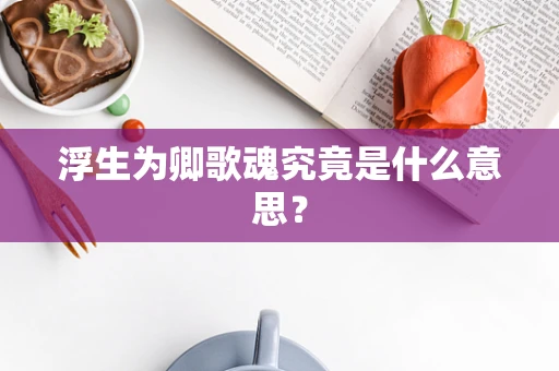 浮生为卿歌魂究竟是什么意思？