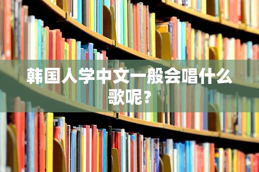 韩国人学中文一般会唱什么歌呢？