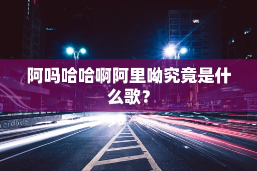 阿吗哈哈啊阿里呦究竟是什么歌？
