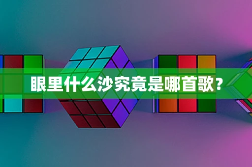 眼里什么沙究竟是哪首歌？