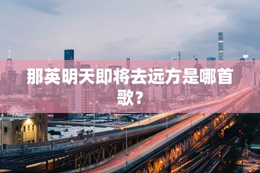 那英明天即将去远方是哪首歌？