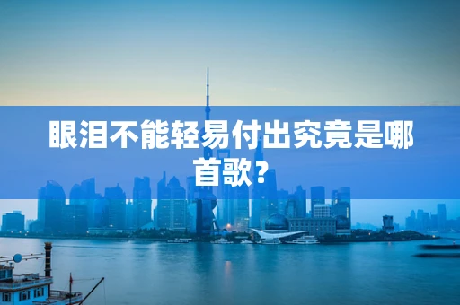 眼泪不能轻易付出究竟是哪首歌？
