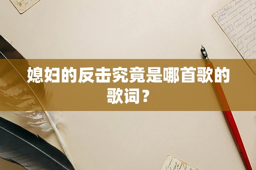 媳妇的反击究竟是哪首歌的歌词？