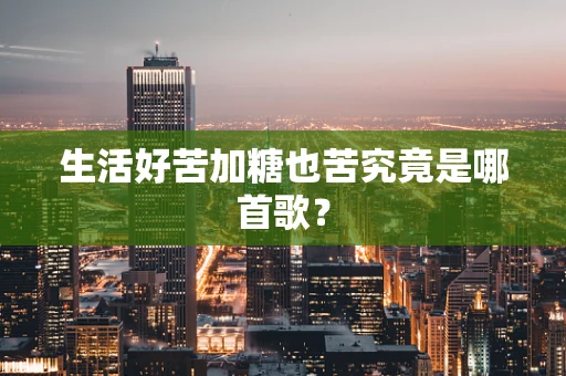 生活好苦加糖也苦究竟是哪首歌？