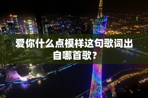 爱你什么点模样这句歌词出自哪首歌？