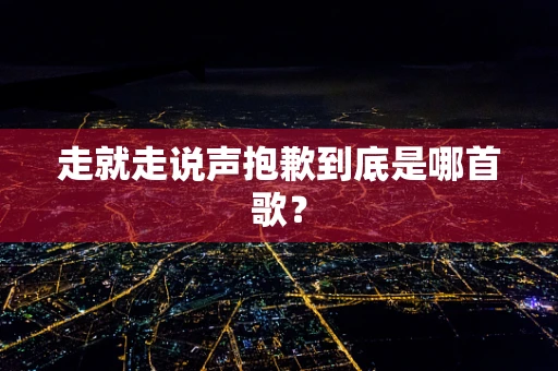 走就走说声抱歉到底是哪首歌？