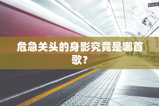 危急关头的身影究竟是哪首歌？