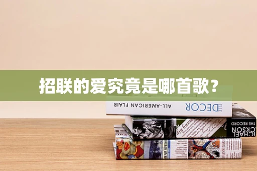 招联的爱究竟是哪首歌？
