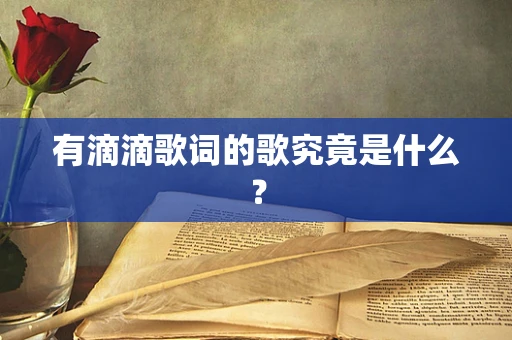 有滴滴歌词的歌究竟是什么？