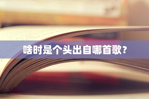 啥时是个头出自哪首歌？