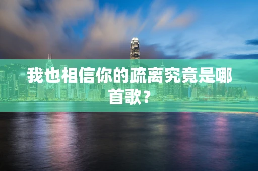 我也相信你的疏离究竟是哪首歌？