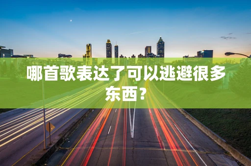 哪首歌表达了可以逃避很多东西？