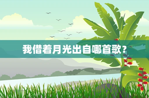 我借着月光出自哪首歌？