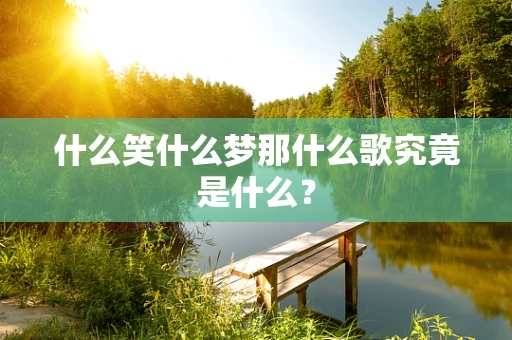 什么笑什么梦那什么歌究竟是什么？