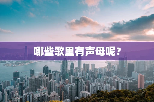 哪些歌里有声母呢？