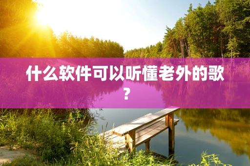 什么软件可以听懂老外的歌？