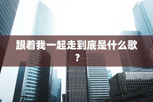 跟着我一起走到底是什么歌？