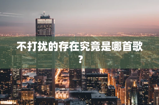 不打扰的存在究竟是哪首歌？