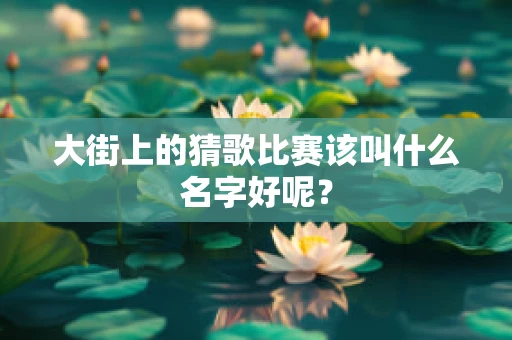 大街上的猜歌比赛该叫什么名字好呢？