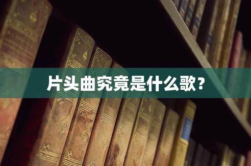 片头曲究竟是什么歌？