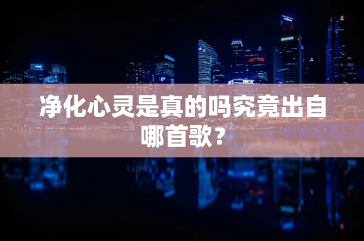净化心灵是真的吗究竟出自哪首歌？