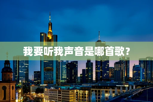 我要听我声音是哪首歌？