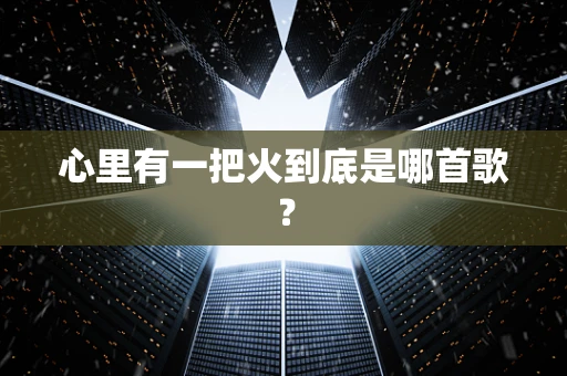 心里有一把火到底是哪首歌？