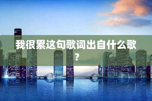 我很累这句歌词出自什么歌？